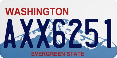 WA license plate AXX6251