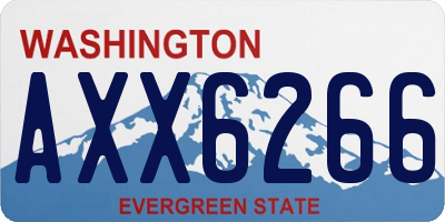 WA license plate AXX6266