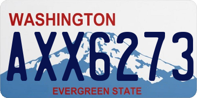 WA license plate AXX6273