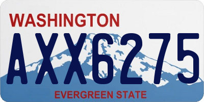 WA license plate AXX6275