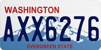 WA license plate AXX6276