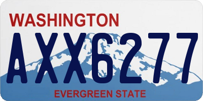 WA license plate AXX6277