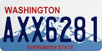 WA license plate AXX6281
