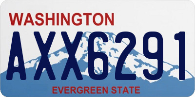 WA license plate AXX6291