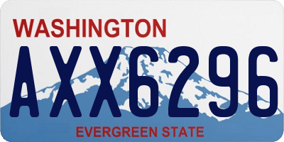 WA license plate AXX6296