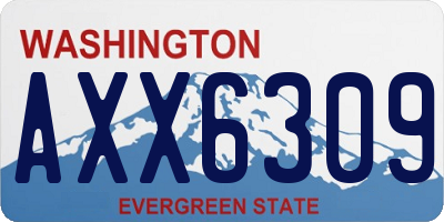 WA license plate AXX6309