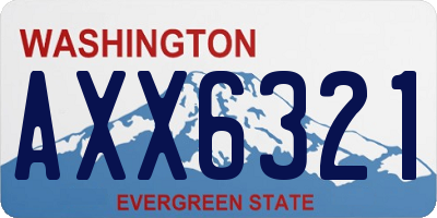 WA license plate AXX6321