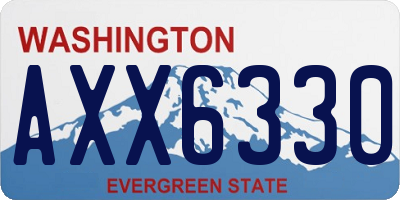 WA license plate AXX6330