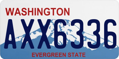 WA license plate AXX6336