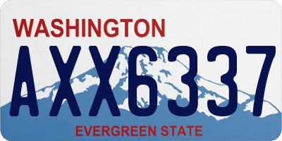 WA license plate AXX6337