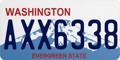 WA license plate AXX6338