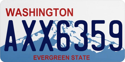 WA license plate AXX6359