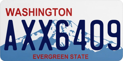 WA license plate AXX6409