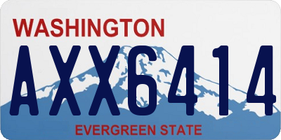 WA license plate AXX6414