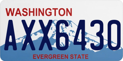 WA license plate AXX6430