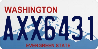 WA license plate AXX6431