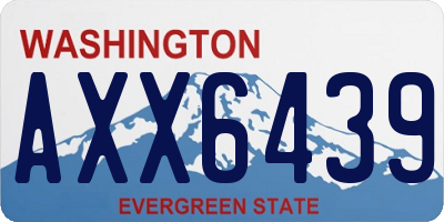 WA license plate AXX6439