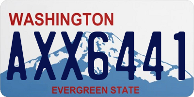 WA license plate AXX6441