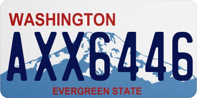WA license plate AXX6446