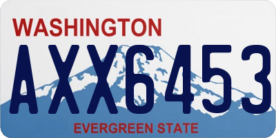 WA license plate AXX6453