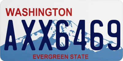 WA license plate AXX6469