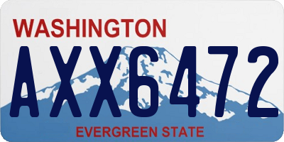 WA license plate AXX6472