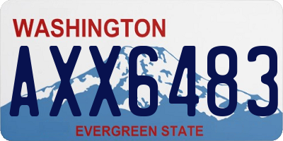 WA license plate AXX6483