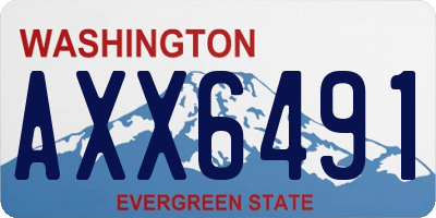 WA license plate AXX6491