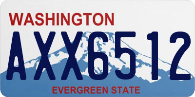 WA license plate AXX6512