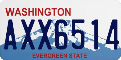 WA license plate AXX6514
