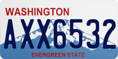WA license plate AXX6532