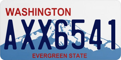 WA license plate AXX6541