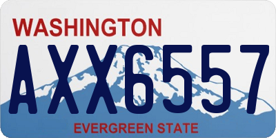 WA license plate AXX6557