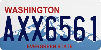 WA license plate AXX6561