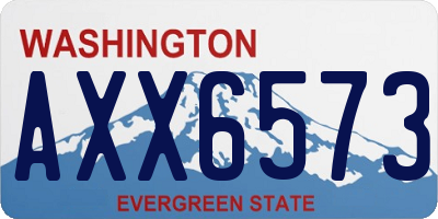 WA license plate AXX6573