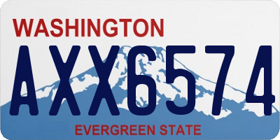 WA license plate AXX6574