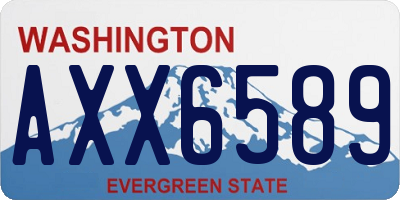 WA license plate AXX6589