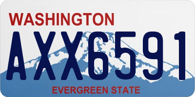WA license plate AXX6591