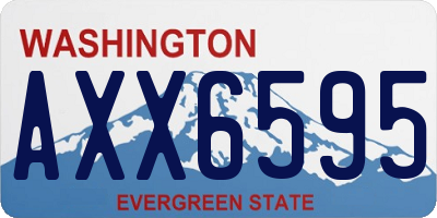 WA license plate AXX6595