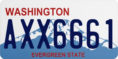 WA license plate AXX6661