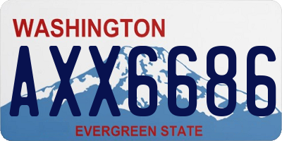 WA license plate AXX6686