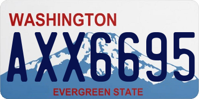 WA license plate AXX6695
