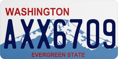WA license plate AXX6709