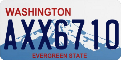 WA license plate AXX6710