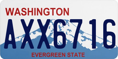 WA license plate AXX6716