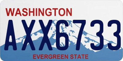 WA license plate AXX6733