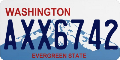 WA license plate AXX6742