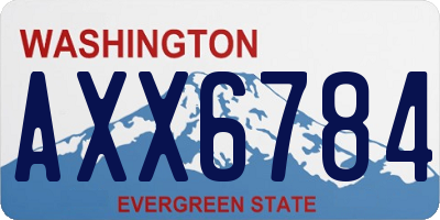 WA license plate AXX6784