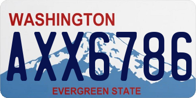 WA license plate AXX6786