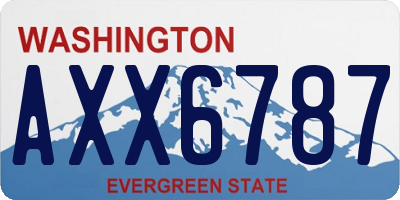 WA license plate AXX6787